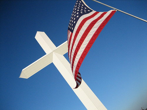 flag and cross